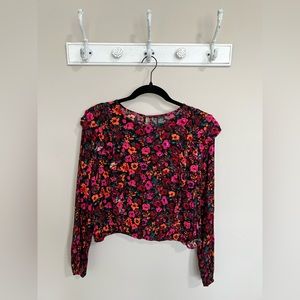 Wild Fable Women’s Long Sleeve Floral Top - Size Large